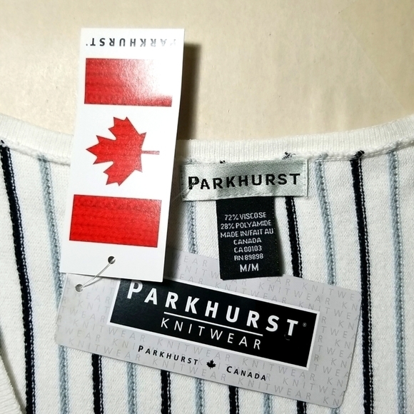 Vintage Parkhurst Women's Sweater Size M Bell Sleeve Scoop Neck Knit - Picture 6 of 8